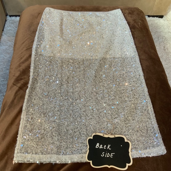 Zara White w/ silver skirt Sz L - Picture 10 of 10